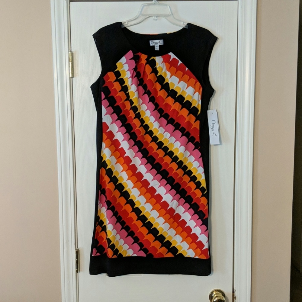 Maggy L multi color dress.  Size 14.